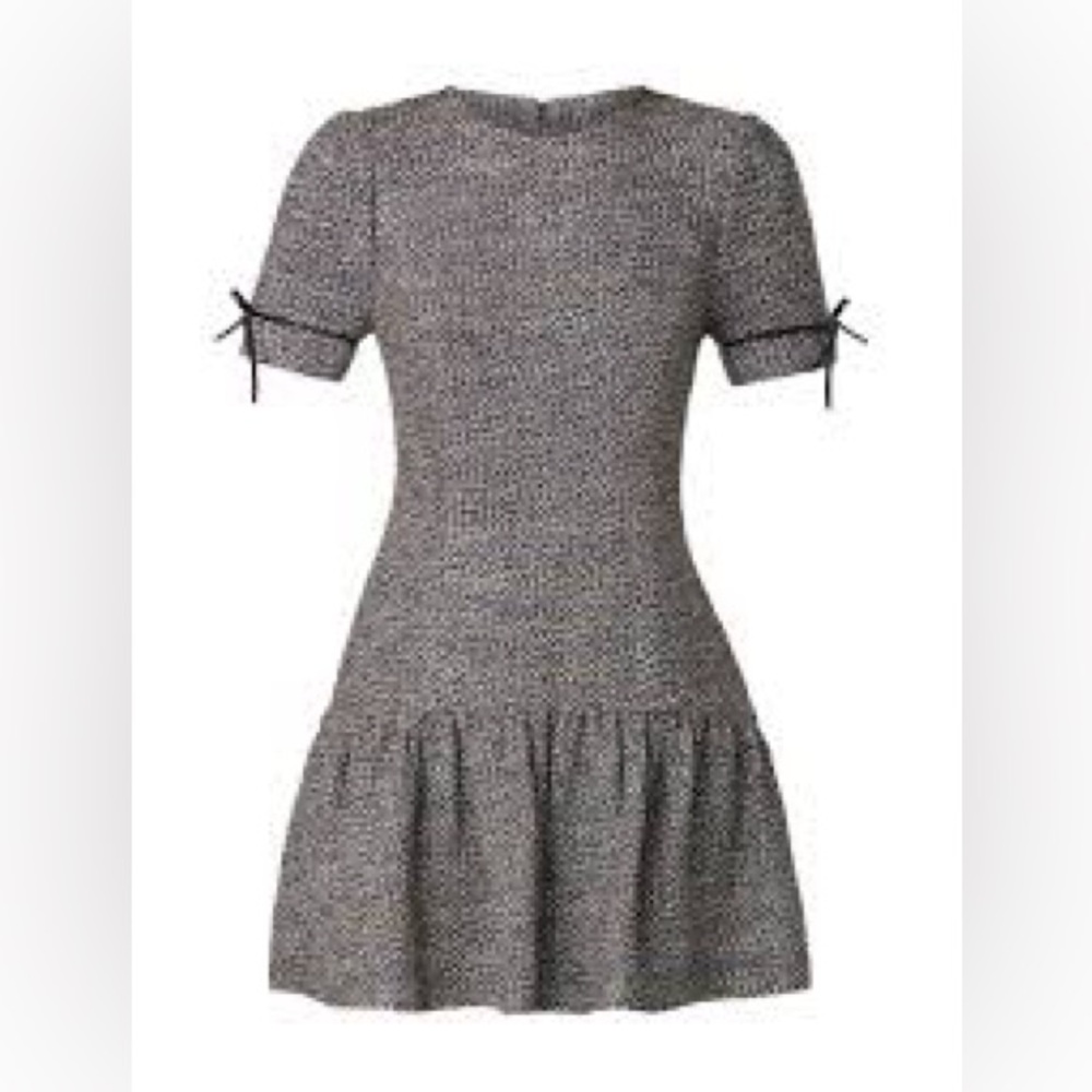 Shoshanna Multicolor Tweed Dress with Bows